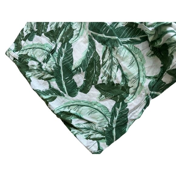 OLD NAVY Tropical Palm Leaf Linen Blend Shorts Size 12 - Picture 4 of 6